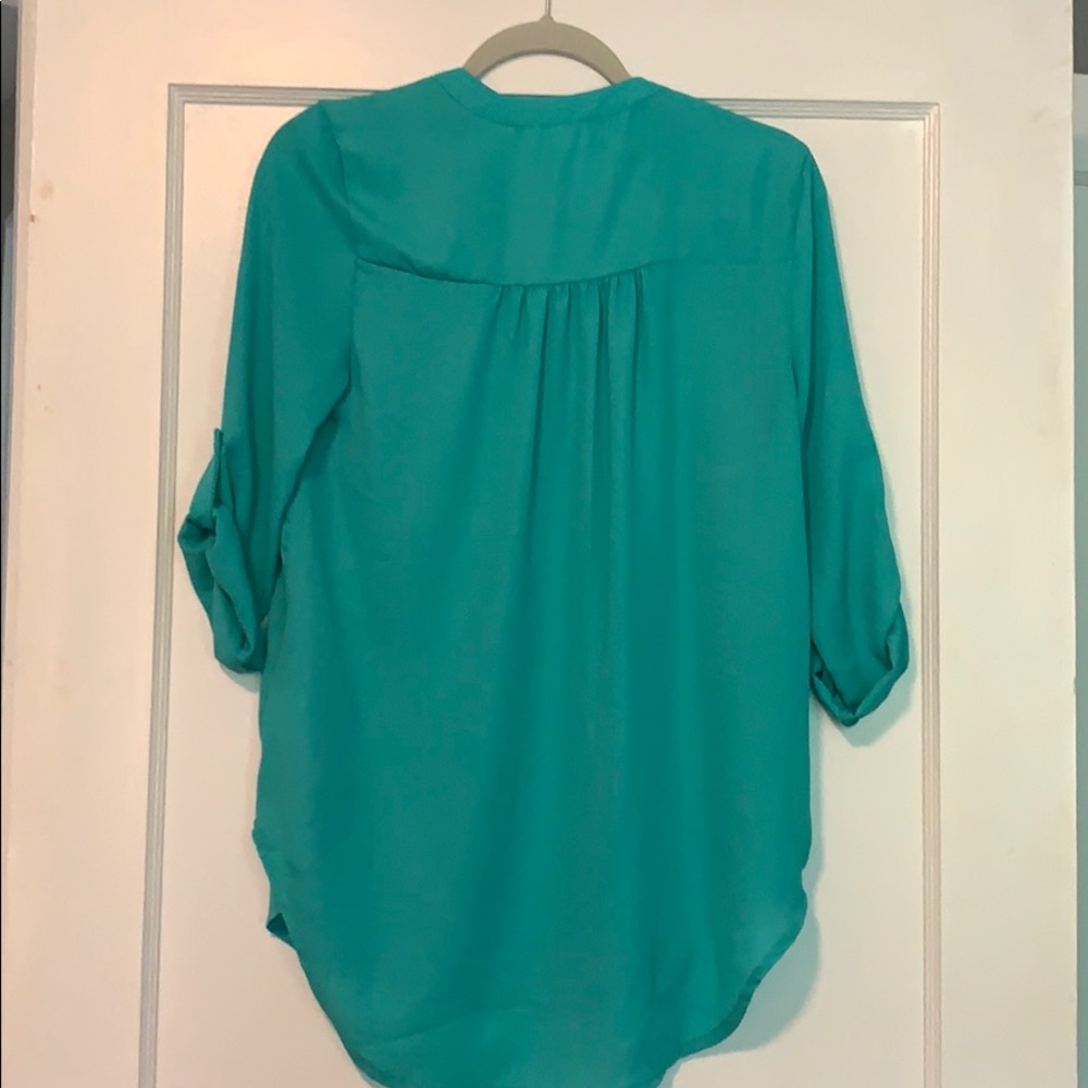 Seafoam Green-Turquoise blouse - size M - Picture 5 of 6